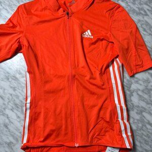 adidas Aeroready Cycling Jersey HM6421 Women Small Orange White top NEW
